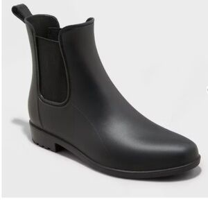 A New Day Women's Chelsea Rain Boots (Black)